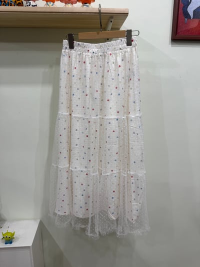 彩點拼紗半裙3