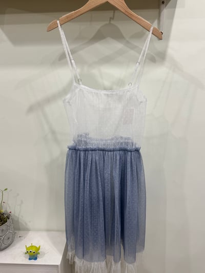 雙層點點透紗背心3