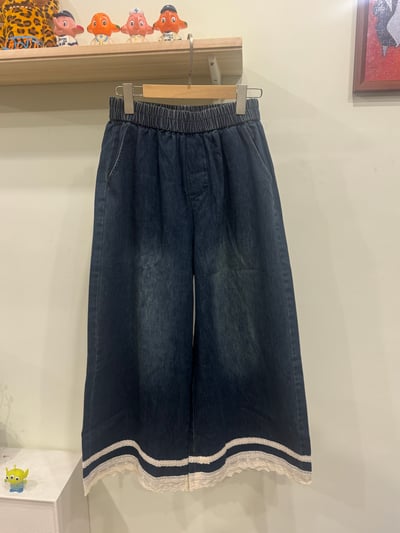 蕾絲下擺水洗褲4