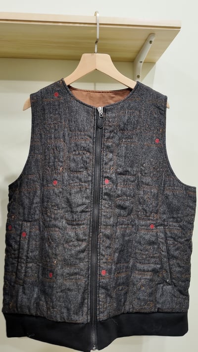 重工刺繡牛仔背心1