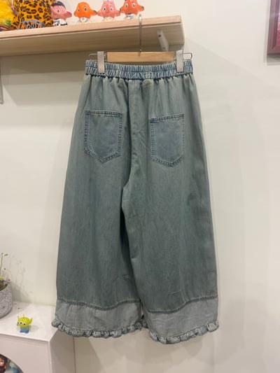 下擺彩色花花寬褲2