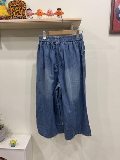 立體小花拼紗牛仔褲2
