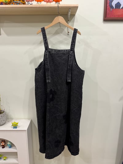 花花牛仔吊帶裙2