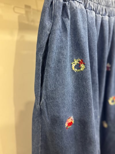 刺繡復古牛仔裙4