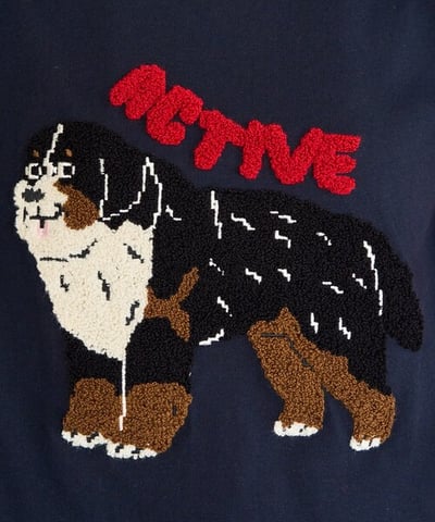 狗狗刺繡踢-藍12