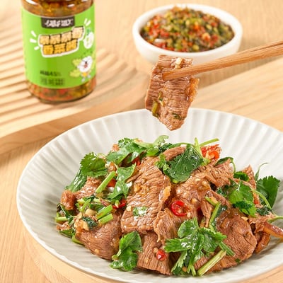 吉香居暴香香菜醬拌飯醬辣椒醬即食醬6