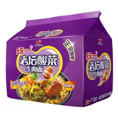 統一牛肉面五連包裝4