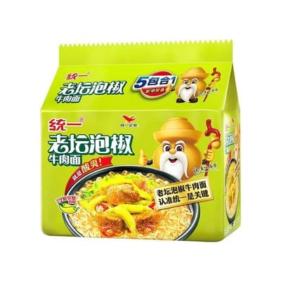 統一牛肉面五連包裝6