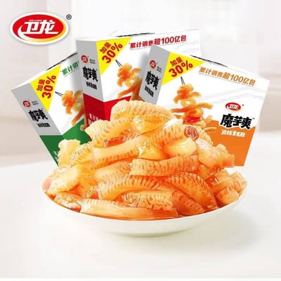 衛龍魔芋爽速食毛肚解饞零食整盒裝1