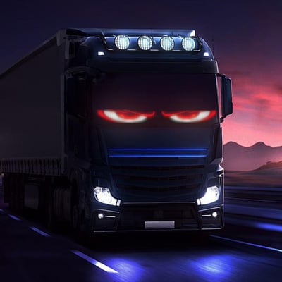 惡魔之眼轎車SUV商務車LED顯示屏汽車裝飾車貼4