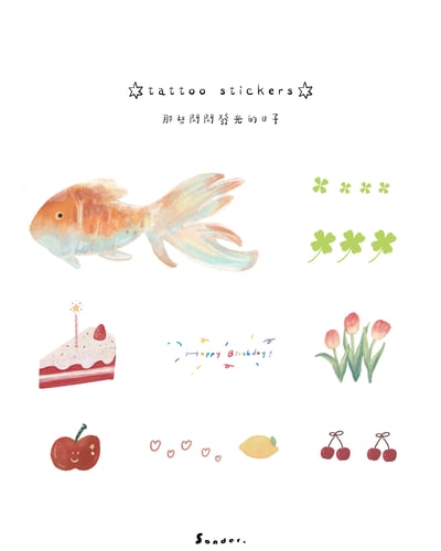 [現貨] 酷酷的紋身貼紙8