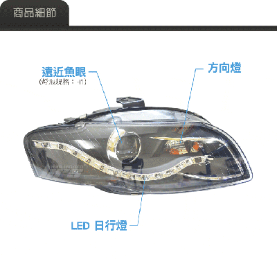 HE-AU-014 Audi 大燈總成3