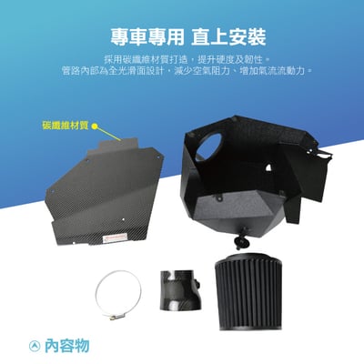 免運 免工資 CG85-02-0C32 Focus ST MK4 碳纖維進氣系統4