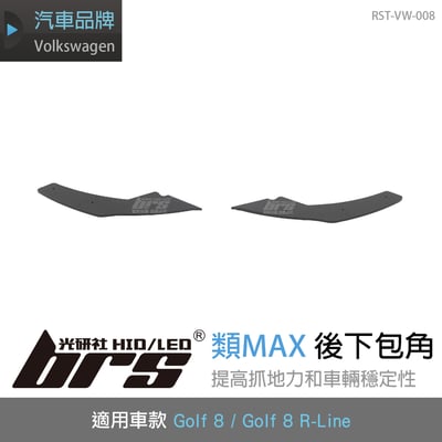 RST-VW-008 Golf 8 類MAX 後下包角(一般G8用)1
