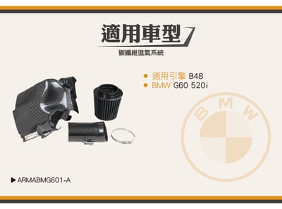 免運 免工資 ARMABMG601-A B48 碳纖維進氣系統8