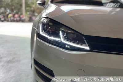 HE-VW-033 Golf 7代 改 7.5代 雙U大燈總成-銀線款-流水款4