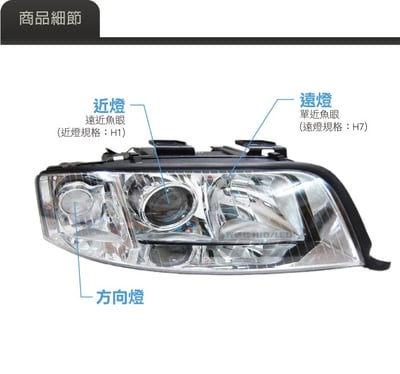 HE-AU-015 Audi 大燈總成2