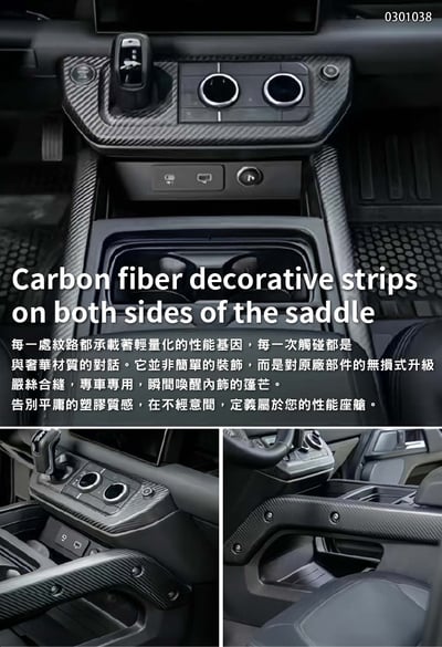 0301038 WEESE 碳纖維馬鞍兩側飾條2