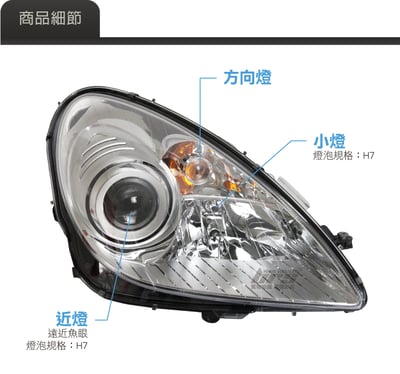 HE-BE-002 Benz 大燈總成2