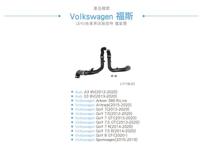 L711B-02 MK7 & MK8 GTI 渦輪管4