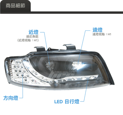 HE-AU-002 Audi 大燈總成2