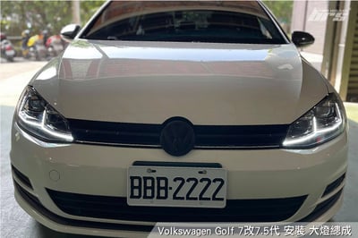 HE-VW-033 Golf 7代 改 7.5代 雙U大燈總成-銀線款-流水款2