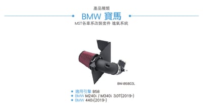 免運 免工資 BW-B5802L B58 MST進氣系統3