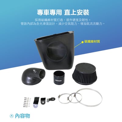 免運 免工資 ARMAMACA20-A Macan 2.0T 碳纖維進氣系統4