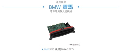 HM-BM-012 BMW F10 大燈模組2