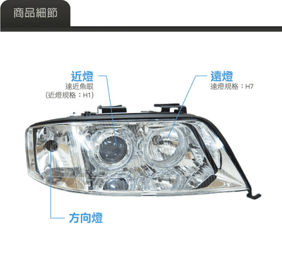 HE-AU-024 Audi 大燈總成2