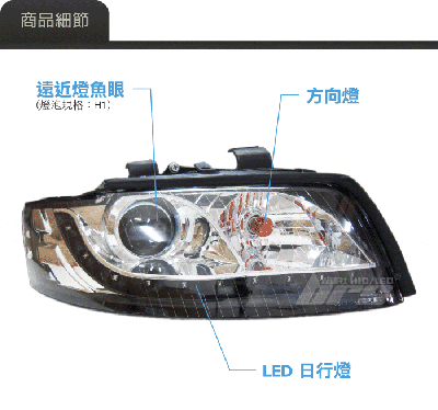 HE-AU-007 Audi 大燈總成2