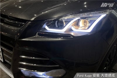 HE-FO-001 KUGA 導光雙U大燈總成-黑底款2