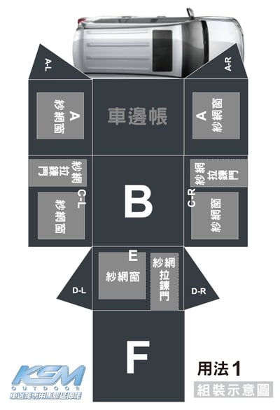 KSM-030 車邊帳專用黑膠延伸帳(12件組)9