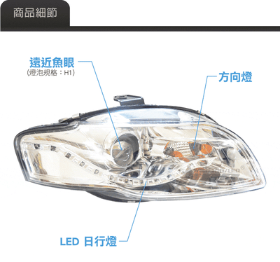 HE-AU-009 Audi 大燈總成2