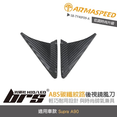 免運 免工資 SB-TY40F09-A Supra A90 ABS後視鏡風刀1