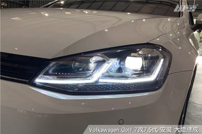 HE-VW-033 Golf 7代 改 7.5代 雙U大燈總成-銀線款-流水款5