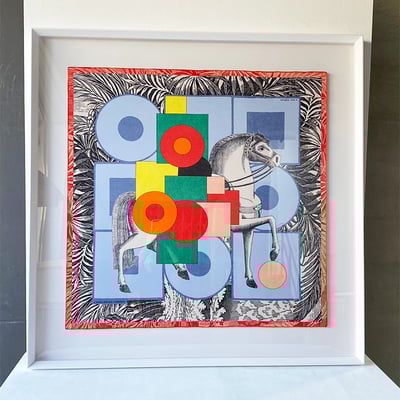 ｜Hermès愛馬仕90方巾｜#A62 懸浮1