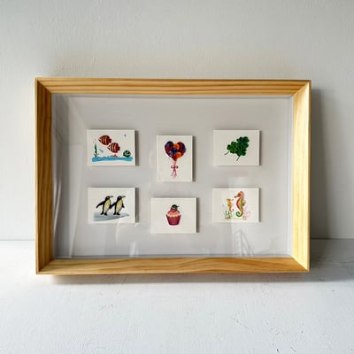 ｜紙捲小卡6合1｜#A62+圖懸浮1