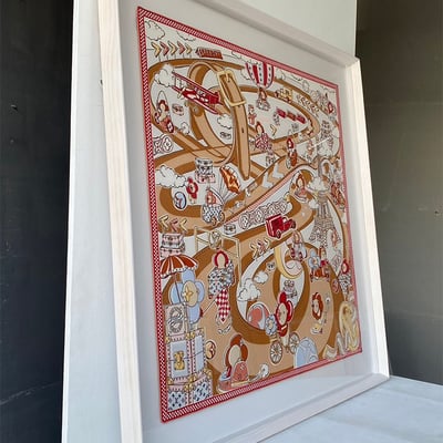 ｜Hermès愛馬仕90方巾｜#A62 懸浮2