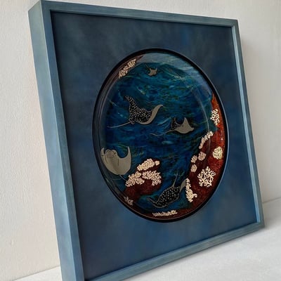 ｜漆藝Ø35漆盤｜#615+上板開洞+懸浮2