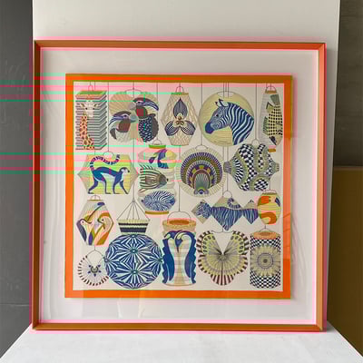 ｜Hermès愛馬仕90方巾｜#A62 懸浮1