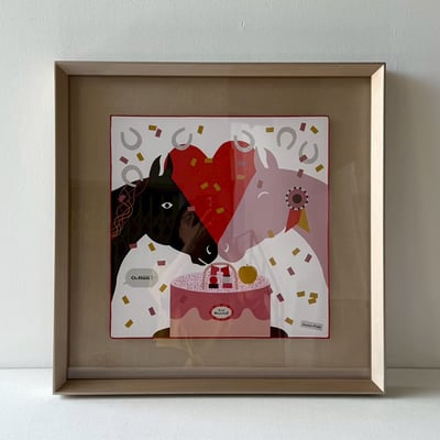 ｜Hermès愛馬仕45方巾｜#A62 懸浮1