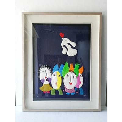 ｜版畫｜雙框 #600+9-2+布架1