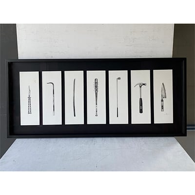 ｜版畫7合1｜#450+不反光玻璃+圖懸浮1