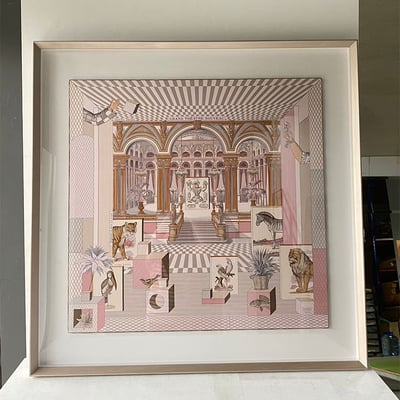 ｜Hermès愛馬仕90方巾｜#A62 懸浮1