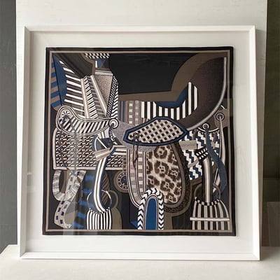 ｜Hermès愛馬仕90方巾｜#A62 懸浮1