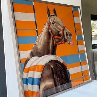 ｜Hermès愛馬仕100方巾｜#620直接裱2