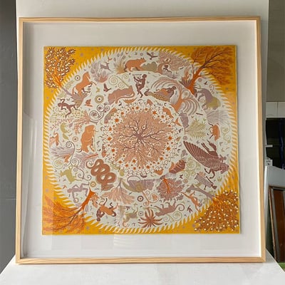 ｜Hermès愛馬仕90方巾｜#620 懸浮1