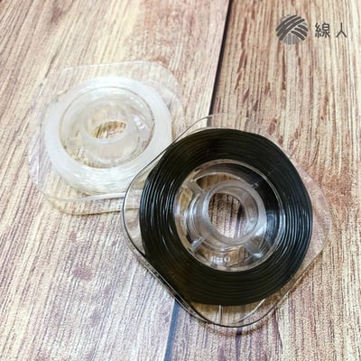 『線人』 彈力線 0.8mm 圓 透明 黑 白 兩色 橡筋線 手環 項鍊 飾品線1