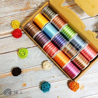 『線人』 漸層 段染線 絲繡線 湘繡線 春仔花 纏花 電繡 繡花線 裝飾線 機繡線 手縫2